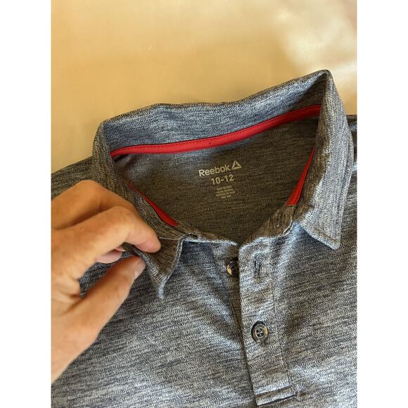 Reebok Grey Polo Shirt size 10-12 - Picture 3 of 3